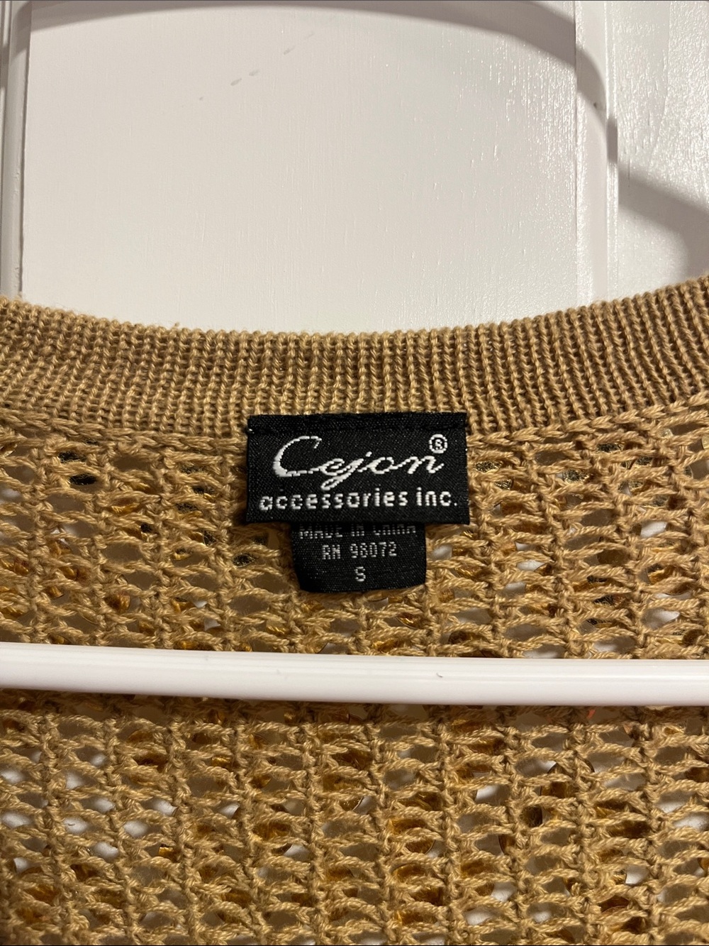 Cejon Accessories Y2K Gold Sequin Shrug Size Small - Picture 3 of 8